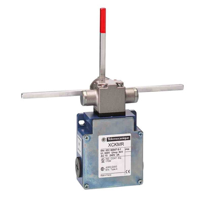 Telemecanique Sensors XCKMR Series Lever Limit Switch, 2NC, IP66, 4PST, Zamak Zinc Alloy Housing, 240V ac Max, 10A Max