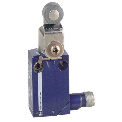 Telemecanique Sensors XCMD Series Roller Lever Limit Switch, 1CO, IP66, IP67, IP68, SPDT, Zamak Zinc Alloy Housing,