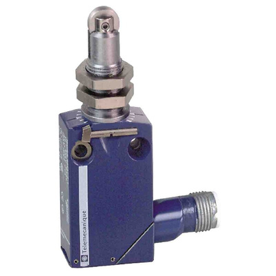 Telemecanique Sensors XCMD Series Roller Plunger Limit Switch, 1NC/1NO, IP66, IP67, IP68, DPST, Zamak Zinc Alloy