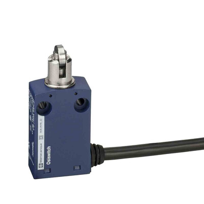 Telemecanique Sensors XCMN Series Roller Plunger Limit Switch, 1NC/1NO, IP65, DPST, Plastic Housing, 240V ac Max, 1.5A