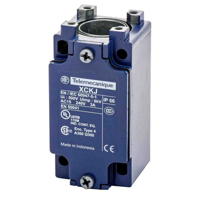 Telemecanique Sensors ZCKJ Series Limit Switch, 1NC/1NO, IP66, 2P, Metal Housing, 240V ac Max, 3A Max