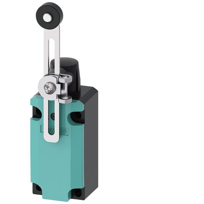 Siemens Adjustable Roller Lever Limit Switch, 1NC/1NO, IP66, IP67, Metal Housing, 400V ac Max, 4A Max