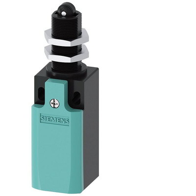 Siemens Roller Plunger Limit Switch, 2NC/1NO, IP65, Plastic Housing, 400V ac Max, 4A Max