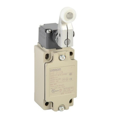 Omron Roller Lever Limit Switch, 1NC/1NO, IP67, Metal Housing