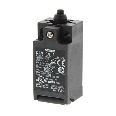 Omron Plunger Limit Switch, 1NC/1NO, IP67