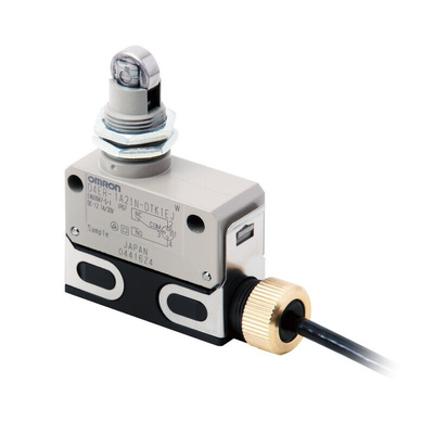 Omron Roller Plunger Limit Switch, IP67, SPDT, 1A Max