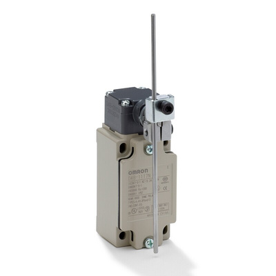 Omron Adjustable Roller Lever Limit Switch, 2NC, IP67, Metal Housing, 400V ac Max, 10A Max