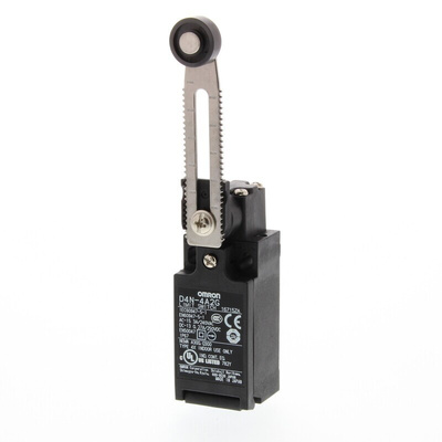 Omron Adjustable Roller Lever Limit Switch, 2NC, IP67, DP, Metal Housing, 240V ac Max, 10A Max