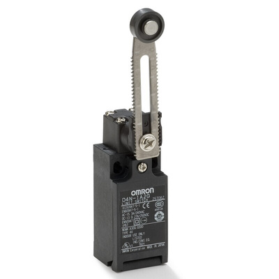 Omron Adjustable Roller Lever Limit Switch, 1NC/1NO, IP67, SPST, Metal Housing, 240V ac Max, 10A Max