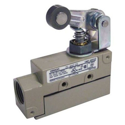 Omron Roller Lever, 1NC/1NO, IP60, SPDT, Metal Housing, 240V ac Max, 15A Max