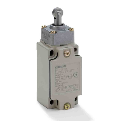 Omron Roller Plunger Limit Switch, 1NC/1NO, IP67, DPST, Metal Housing, 400V ac Max, 20A Max