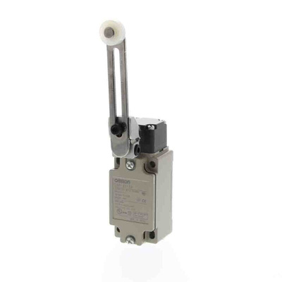 Omron Adjustable Roller Lever Limit Switch, 2NC, IP67, DPST, Metal Housing, 400V ac Max, 20A Max