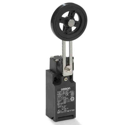 Omron Adjustable Roller Lever Limit Switch, 1NC/1NO, IP67, DPST, Metal Housing, 240V ac Max, 10A Max