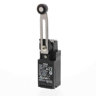 Omron Adjustable Roller Lever Limit Switch, 2NC, IP67, DPST, Metal Housing, 240V ac Max, 10A Max