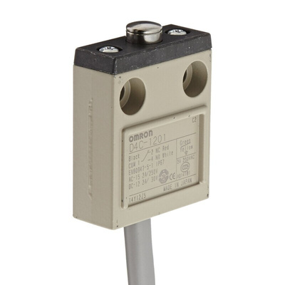 Omron Plunger Limit Switch, NO/NC, IP67, SPDT, Metal Housing, 250V ac ac Max, 5A Max