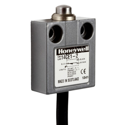 Honeywell Plunger Limit Switch, 1NC/1NO, IP65, IP66, IP67, IP68, SPDT, Die Cast Zinc Housing, 240V ac ac Max, 5A Max