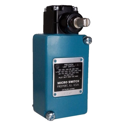 Honeywell Roller Lever Limit Switch, 1NC/1NO, IP67, SPDT, Die Cast Zinc Housing, 480V ac ac Max, 10A Max
