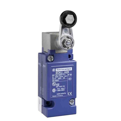 Telemecanique Sensors Roller Lever Limit Switch, 1CO, IP66, SP, Metal Housing, 500V ac Max, 10A Max