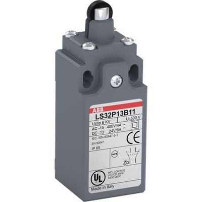 ABB Limit Switch, IP65, 2P, 600V ac Max, 10A Max