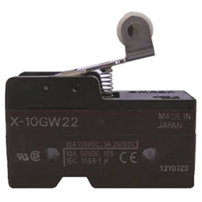 Omron Plunger Limit Switch, NO/NC, IP00, SPDT, Thermosetting Resin Housing, 10A Max