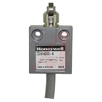 Honeywell 14CE, 914CE Series Roller Plunger Limit Switch, NO/NC, IP66, IP67, IP68, SPDT, Die Cast Zinc Housing, 250V ac