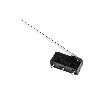 ZF Long Hinge Lever Micro Switch, Solder Terminal, 6 A @ 250 V ac, SPDT, IP6K7