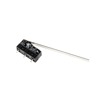 ZF Long Hinge Lever Micro Switch, Solder Terminal, 6 A @ 250 V ac, SPDT, IP6K7