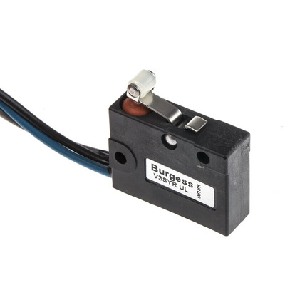 Saia-Burgess Short Roller Lever Micro Switch, Pre-wired Terminal, 5 A @ 250 V ac, SPDT, IP67