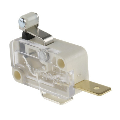 Saia-Burgess Roller Lever Micro Switch, Tab Terminal, 10 A @ 250 V ac, SPST, IP40
