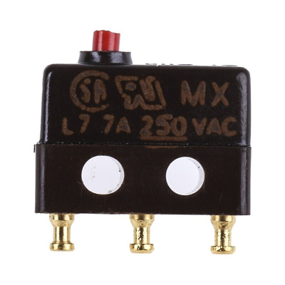RS PRO Roller Lever Subminiature Micro Switch, Solder Terminal, 4 A @ 28 V dc, SP-CO