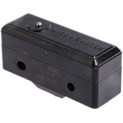 Honeywell Pin Plunger Micro Switch, Screw Terminal, 15 A @ 125 V ac, SPDT