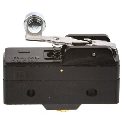 Honeywell Short Roller Lever Micro Switch, Screw Terminal, 15 A @ 125 V ac, SPDT