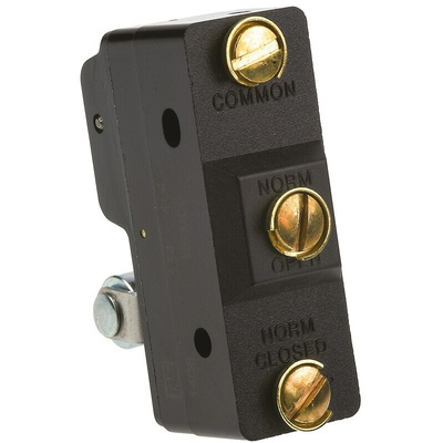 Honeywell Short Roller Lever Micro Switch, Screw Terminal, 15 A @ 125 V ac, SPDT