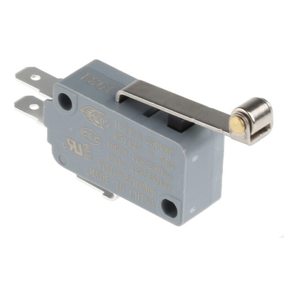 Honeywell Roller Lever Micro Switch, Tab Terminal, 16 A @ 250 V ac, SP-CO