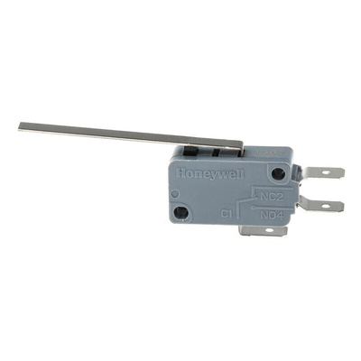 Honeywell Long Leaf Lever Micro Switch, Tab Terminal, 16 A @ 250 V ac, SPDT