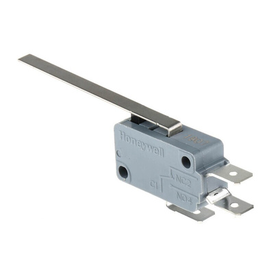 Honeywell Long Leaf Lever Micro Switch, Tab Terminal, 16 A @ 250 V ac, SPDT