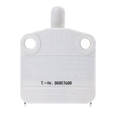 Marquardt Door Micro Switch, Plunger, SPST 16 A @ 250 V ac IP40, -40 → +85°C