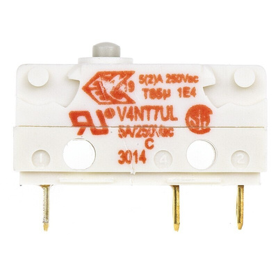 Saia-Burgess Plunger Micro Switch, Solder Terminal, SPDT, IP40