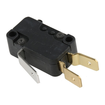 ZF Button Micro Switch, Tab Terminal, 16 A @ 250 V ac, SPDT
