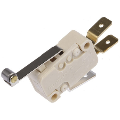 ZF Roller Lever Micro Switch, Tab Terminal, 16 A @ 250 V ac, SP-CO