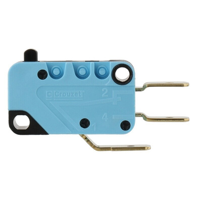 Crouzet Plunger Micro Switch, Tab Terminal, 20 A @ 250 V ac, SPDT, IP40