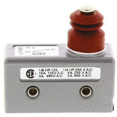 Saia-Burgess Plunger Micro Switch, Screw Terminal, 15 A @ 250 V ac, SPDT, IP54