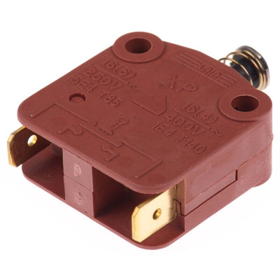 Saia-Burgess Door Micro Switch, Plunger, SPST 16 A @ 250 V ac IP40, -20 → +140°C