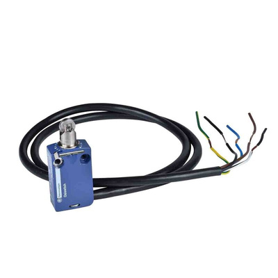 Telemecanique Sensors XCMD Series Roller Plunger Limit Switch, 1NC/1NO, IP66, IP67, IP68, DPST, Zamak Zinc Alloy