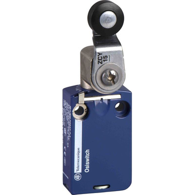 Telemecanique Sensors Roller Limit Switch, 1NC/1NO, IP66, IP67, IP68, 2P, Zamak Zinc Alloy Housing, 240V ac Max, 1.5A