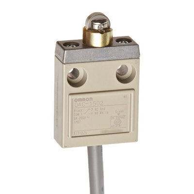 Omron Roller Plunger Limit Switch, IP67, SPDT, 250V ac Max, 5A Max