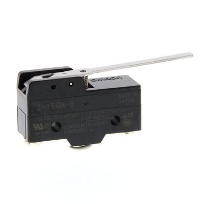 Omron Hinge Lever Limit Switch, IP00, SPDT, 500V ac Max, 15A Max