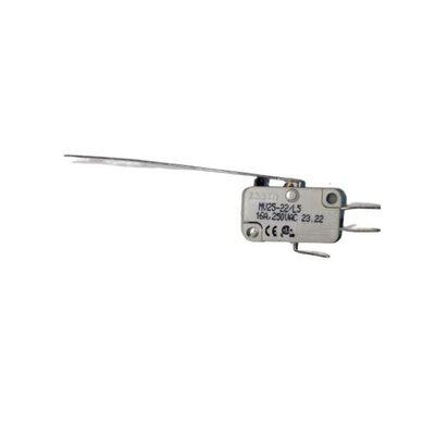 RS PRO Long Straight Lever Microswitch, Quick Connect Terminal, 16A @ 250V ac, SPDT, IP40