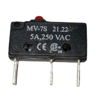 RS PRO Plunger Microswitch, Screw Terminal, 5A @ 250V ac, SPDT, IP40