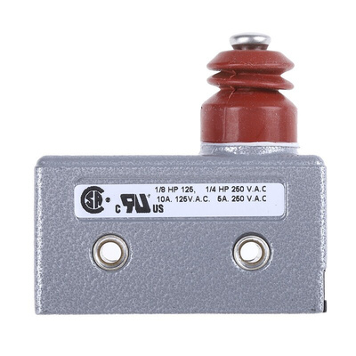 Saia-Burgess Plunger Micro Switch, Screw Terminal, 15 A @ 250 V ac, SPDT, IP54